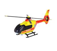 Majorette - Airbus H135 Rescue Helicopter (Red/Yellow, 25.5 cm) - Large Toy Helicopter with Metal Hull, Rotating Propeller, Light & Sound, for Children from 3 Years