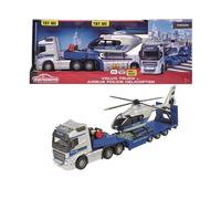 Majorette 213716000 - Grand Series - Volvo Truck + Police Helicopter - New