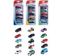Majorette - 5 Toy Cars - 1 of 4 Different Sets with Freewheel and License, Miniature Model Car Set for Ages 3+ (7.5 cm each)