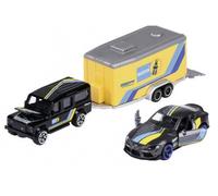 Majorette 8502003001 - Racing Deluxe Trailer - Land Rover + Toyota GR Supra New
