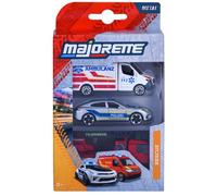 Majorette 8503004001 Rescue 3-Piece Set 2 Car Set 1:64 New