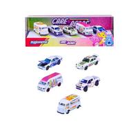 Majorette Care Bears 5 Metal Car Toy Cars Set - Approx 7.5cm Each