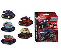 Majorette Assortment Rockerz, Monster Trucks, The Cast with Freewheel & Suspension, Monster Truck, 1:64, Toy Car, 5 Different Models, Delivery: 1 Piece, Random Selection, 7.5 cm