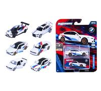 Majorette BMW Deluxe Metallauto, 7.5 cm, Random Pack of 1 (6 BMW Models), Rubber Tyres, Suspension and Moving Parts, Miniature Collectible, from 3 Years (8502101003)