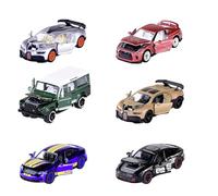 Majorette - Deluxe Model Car (1 Car), 1 of 6 Toy Cars (Audi, Bugatti, Land Rover, Nissan, Porsche) Made of Metal with Collection Box, 7.5 cm, for Children from 3 Years