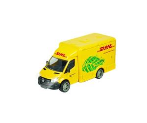 Majorette Grand Series City Mercedes-Benz Sprinter DHL Die-Cast Toy - Larger 1:43 Scale Model - Batteries Incldued