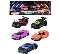Majorette LIGHTRACERS 5 CARS collectible gift box for kids and collectors from 3 to 103 years, start or add to a collection or just play