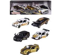 Majorette 212054031 Race Limited Edition Gold Vein 5 car Stunning Gift Box for Kids and Collectors from 3 to 103 Years, Start or add to a Collection or just Play, Multi