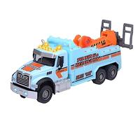Majorette - Mack Granite Tow Truck for Children Aged 3+ (22 cm) - Large Toy Truck with Crane, Winch and Tow Fork for Towing Cars with Light & Sound