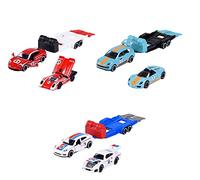 Majorette - PORSCHE RACE TRAILER SET (3 Vehicles) - 2 Toy Cars & 1 Trailer (3 Variants, Random Selection), Toy for Children from 3 Years