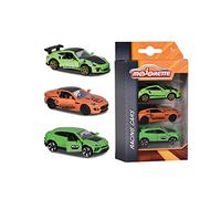 Majorette - Premium Racing Set 3 Pièces - Voitures Miniatures en Métal - Coffret 3 Véhicules Racing - 212084020Q05
