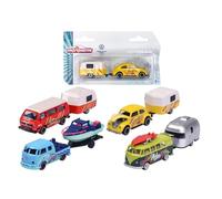Majorette Volkswagen The Originals Trailers with Metal Parts, Scale 1:64, Officially Licensed VW, You will receive 1 of 4 Models Vehicles + VW Trailers (Randomly Sent)(3467452065464)