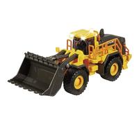 Majorette - Volvo Wheel Loader - Large Construction Site Vehicle for Children Aged 3+ (21.0 x 7.5 x 8.5 cm) - with Large Shovel and Moving Parts, with Light and Sound, Yellow