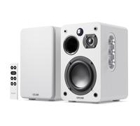 MAJORITY Bluetooth Active Bookshelf Speakers | Powered Stereo Speakers, USB Playback and Charging | HDMI ARC, Optical, Phono, Aux | Turntable Speakers | Extra Bass D70X Active White
