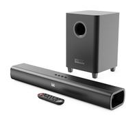 MAJORITY Bluetooth Sound Bar for TV | 2.1 Channel 300W Home Cinema Sound System | Wireless Subwoofer | Wall Mountable | HDMI ARC, Optical, AUX, USB Playback | Remote & Brackets Included Naga 60 Plus