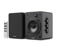 MAJORITY Bookshelf Bluetooth Speakers | Wireless Active Speakers Pair | Hi-Fi, 2.0 sound | Desktop, Monitor & PC | 60W, HD Sound, HDMI ARC, Optical, AUX & USB Playback, Remote Included D50X BLACK