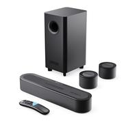 MAJORITY Bowfell Halo 5.1 Dolby Atmos Soundbar | Wireless Subwoofer & Semi-Wireless Satellites | 5.3 Bluetooth soundbar | Dolby Atmos Surround Sound System | TV & PC sound bar | HDMI ARC/eARC