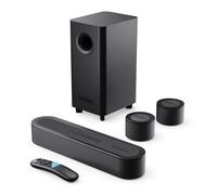 MAJORITY Bowfell Halo 5.1 Soundbar with Wired Subwoofer | Dolby Audio, Bluetooth 5.3, 230W | HDMI ARC, Optical | AUX and USB Playback | Surround Sound System for TV with Rear Speakers | Wall-Mountable
