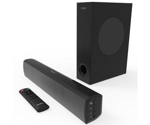 MAJORITY Bowfell Plus | Bluetooth Soundbar with Subwoofer | 100 Watt 2.1 Speaker Sound Bar for TV | Optical, RCA, USB, MP3, AUX Input | Custom EQ