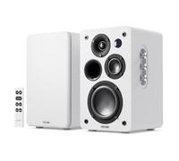 MAJORITY D100X Active Bookshelf Speakers | 2.2 Stereo System | Bluetooth, USB Playback | AUX, HDMI ARC, Optical, Phono | TV, PC, Turntable & Gaming Speakers (White)