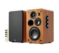 MAJORITY D100X Active Bookshelf Speakers | 2.2 Stereo System | Bluetooth, USB Playback | AUX, HDMI ARC, Optical, Phono | TV, PC, Turntable, Record Player & Gaming Speakers (Walnut)