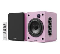 MAJORITY Bookshelf Bluetooth Speakers | Wireless Active Speakers Pair | Hi-Fi, 2.0 sound | Desktop, Monitor & PC | 60W, HD Sound, HDMI ARC, Optical, AUX & USB Playback, Remote Included D50X PINK