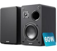 MAJORITY D70X Passive Bookshelf Speakers | Hi-Fi Stereo Speakers Pair | Speakers for Tuner and Hi-Fi systems | Stereo 2.0, 60W RMS | Wooden Enclosureand Compact Size (Black)