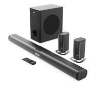 Majority Everest 5.1 Dolby Audio Surround Sound System with Sound Bar | Wireless Subwoofer I 300W Powerful Surround Sound | Home Theatre 3D Audi