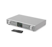 Bluetooth Internet Radio with DAB+ | Digital Tuner for Hifi Stack | FM, Spotify Connect, Podcasts | 90+ Presets, Colour LED Display | USB, AUX, RCA | Remote Control | MAJORITY Fitzwilliam 2024 Silver