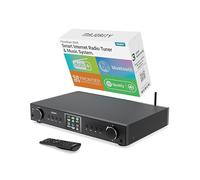 Bluetooth Internet Radio with DAB+ | Digital Tuner for Hifi Stack | FM, Spotify Connect, Podcasts | 90+ Presets, Colour LED Display | USB, AUX, RCA | Remote Control | MAJORITY Fitzwilliam 2024 (Black)