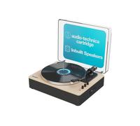 Turntable Record Player with Bluetooth | Wooden Home Audio Vinyl Player with Integrated Stereo Speakers | USB Recording & Playback, AT3600L Cartridge & Auto Stop Function | MAJORITY Folio