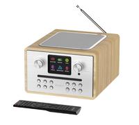 Internet Radio CD Player and DAB+ | Bluetooth, Spotify Connect, Podcasts | FM Radio, Dual Alarm, 90 Presets | Custom EQ Settings | Full Colour LED Display & Remote Control | MAJORITY Homerton (Oak)
