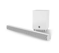 Majority K2 White 150W Soundbar System with Wireless Subwoofer (ARC HDMI, Bluetooth, AUX, Optical) Clear