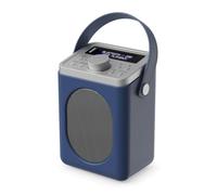 MAJORITY Little Shelford Portable DAB+ Radio with Bluetooth | 15 Hour Battery Playback and Mains Powered | Dual Alarm & Snooze Function | 20+ Presets, FM, Headphone Jack (Blue + Grey)