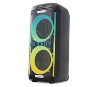 MAJORITY Portable Party Speaker & Karaoke Machine with Wired Microphone | Bluetooth, USB/SD MP3 Player | Mic Echo, Treble, Bass Boost | TWS Stereo, LED Lights | PA System Speaker Pulse P3