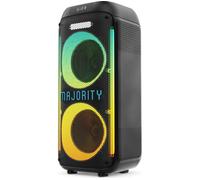 MAJORITY Portable Party Speaker & Karaoke Machine with Wired Microphone | Bluetooth, USB/SD MP3 Player | Mic Echo, Treble, Bass Boost, TWS Stereo, LED Lights | PA System Speaker Pulse P2