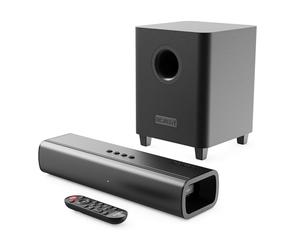 MAJORITY Sound Bar for TV | 2.1 Channel 200W System | Soundbar with Wireless Subwoofer | Bluetooth 5.0, HDMI ARC, Optical, AUX & USB Playback | Remote & Wall Mount Brackets Included Naga 40 Plus