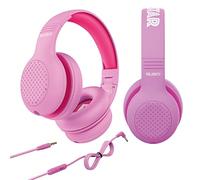 MAJORITY Wired Kids Headphones Over Ear | Comfort Soft Cushion Earpads | Lightweight & Fully Foldable Childrens Headphones Superstar | 85-94db Volume Limiter for School, Travel & Home | Pink