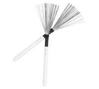 MAJORMENCH 1 Pair Drum Wooden Handle Drum Brush High-carbon Steel Wire Simple Design Anti-slip Easy to Use Brush