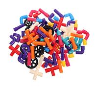 MAJORMENCH 1 Set Interlocking Wisdom Blocks Educational Construction Building Blocks for Random Colors Develops Spatial Thinking Creativity and Coordination Birthday Random Color