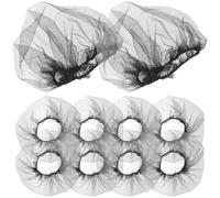 MAJORMENCH 10 Pcs Hair Nets Wig Caps Mesh Hair Net for Wig Fabric Material Easy to Use Flexible Design Simple Look Craftsmanship Delicate and Simple Design for Women Party Working