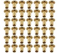 MAJORMENCH 100pcs Metal Tubular Lyre Harp Rivets with Precise Fit Technology and Enhanced Durability, Golden through Hole Hollow Eyelets for Stringed Instruments Repair and DIY Crafting