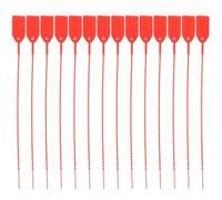 MAJORMENCH 100pcs Red Self-Locking Cable Tie Tags Anti-counterfeiting Seal Label Cable Zip Ties for Clothing Theft Prevention and Logistics Security