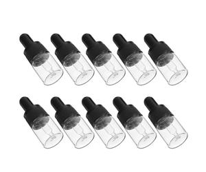 MAJORMENCH 10pcs 5ml Black Glass Essence Dropper Bottles with Pipette Refillable Serum Containers for Aromatherapy Moisturizer and Essential Oil Storage Random Color