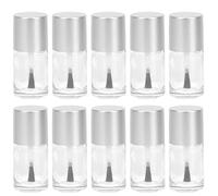 MAJORMENCH 10pcs Empty Nail Polish Glass Bottles with Brush Cap 15ml Small Refillable Containers for Nail Art Prevents Liquid Leakage and Overflow Suitable for Occasion