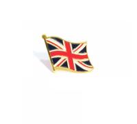 MAJORMENCH 10pcs England Flag Brooches Iron Material Lightweight Smooth Surface Stoving Varnish Clothing Pins for Festival and Party Decorations