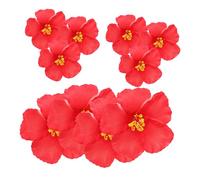 MAJORMENCH 10pcs Hawaiian Hair Clip Headdress Flower Hair Pin Artificial Flower Hairpin for Women Floral Clip Eva Red