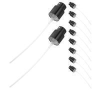 MAJORMENCH 10pcs Mm Fine Mist Sprayer Caps for Perfume Bottles, Reusable Screw Cap Pump with Pp Spray Tube and Aluminum Collar, Black Seamless Replacement for DIY Perfume Blending and Travel