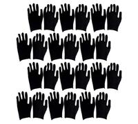 MAJORMENCH 12 Pairs Black Cotton Gloves Thickened Anti-skid Wear-resistant Work Gloves for Labour Protection and Comfortable Hand Safety in Industrial Use