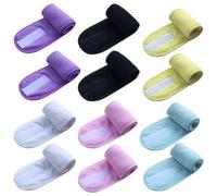 MAJORMENCH 12 Pcs Facial Headbands Hair Wraps Stretchable Cloth Makeup Headbands for Face Washing and Holding Hair Back, Suitable for Spa and Yoga Use